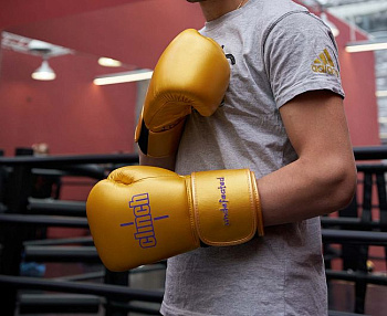 C161 Перчатки боксерские Clinch Undefeated золотые