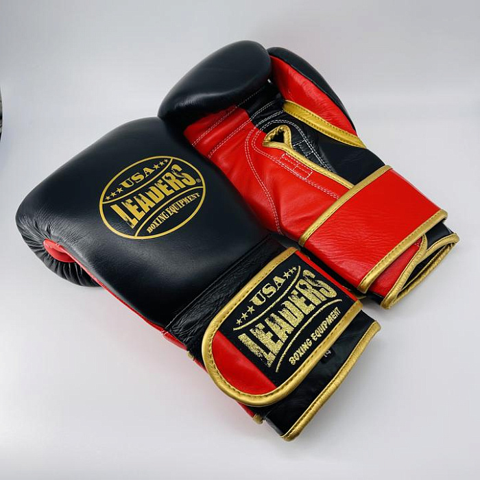 Спаринговочные перчатки Elite Soft Gloves (Black Red Gold)