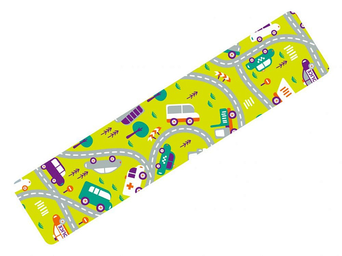 Кинезио тейп BBTape 5см*5м (KIDS машинки лайм)