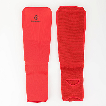 Защита голень-стопа чулок FIGHTEXPERT (полиэстер 40%, эластик 30%, полиуретан 30%, Красный)