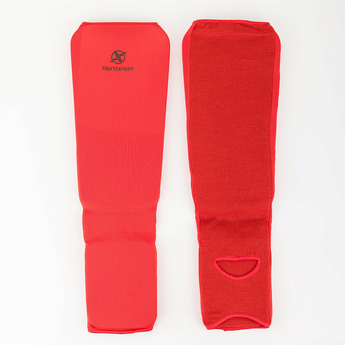 Защита голень-стопа чулок FIGHTEXPERT (полиэстер 40%, эластик 30%, полиуретан 30%, Красный)