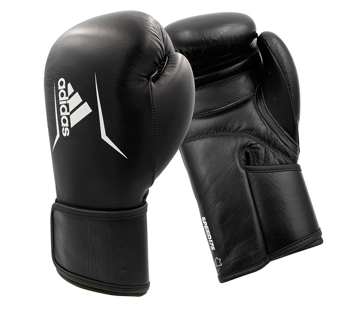 adiSBG175 Перчатки боксерские Speed 175 черно-белые (вес 12 унций)