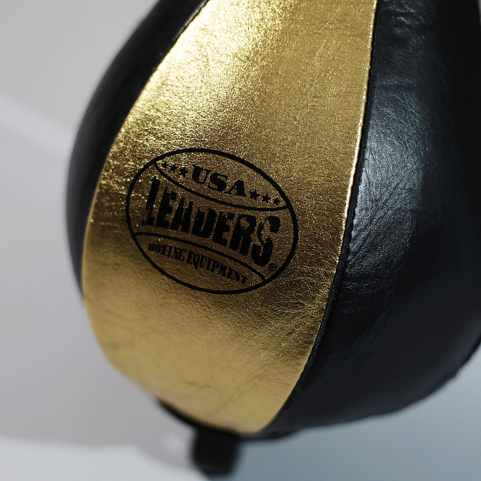 Груша на растяжках Leaders 18см черно\золотая