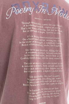 Футболка Poetry In Motion Oversized Бордовый