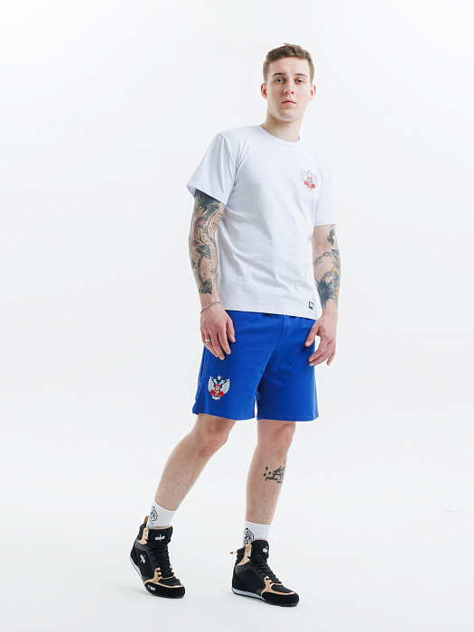 Комплект Футболка+Шорты ФБ России (бел., син.)
