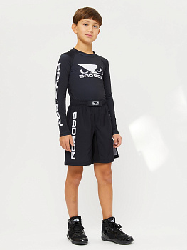 Детский Рашгард Bad Boy Origin New Rashguard Long Sleeves черный/белый 