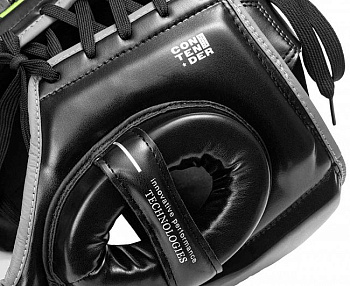 C226 Шлем боксерский Clinch Contender черно-серый