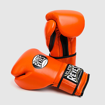 Перчатки боксерские тренировочные на липучках CLETO REYES E600 Orange