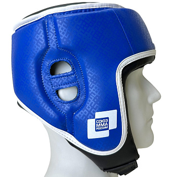 Шлем для ММА Rage Союз ММА Росии синий кож/зам