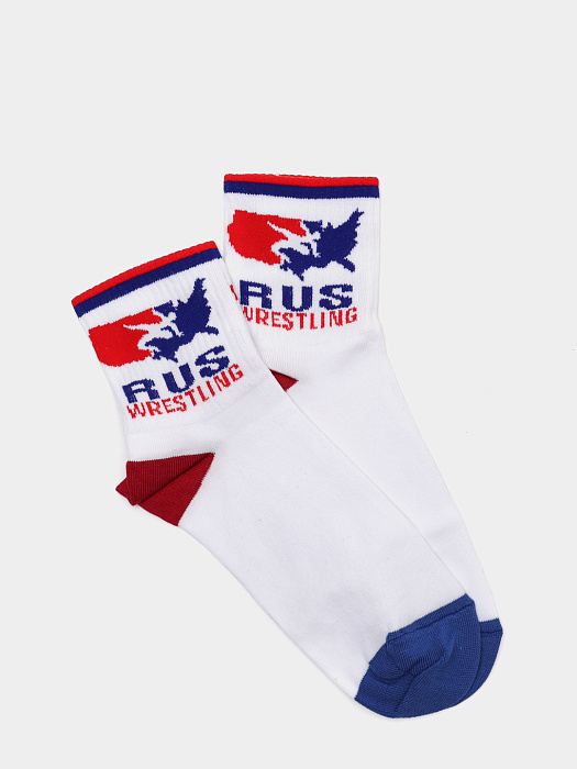 ISL0139 IMERA "RUS WRESTLING" носки муж. белый