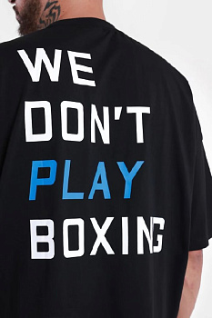 Футболка We Don't Play Boxing Черный Голубой