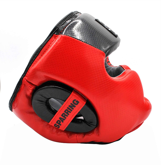 31-14RD Kiboshu Шлем Sparring Kick-Красный-Кожа-Зам