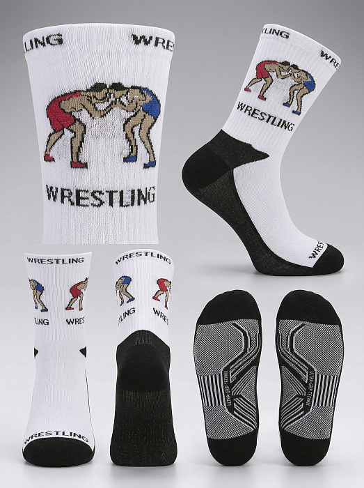 ISL0142 IMERA "WRESTLING 4" носки муж. спорт. белые под черн.