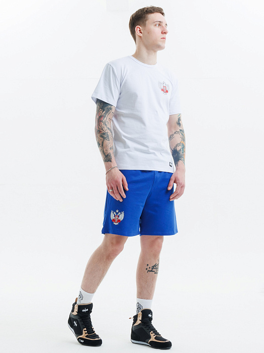 Комплект Футболка+Шорты ФБ России (бел., син.)