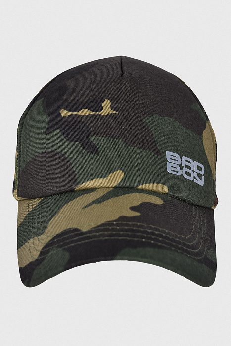 Бейсболка/Кепка Bad Boy зеленый камуфляж