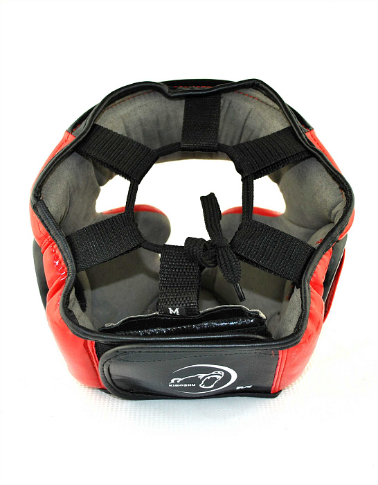 31-12RB Kiboshu Шлем Training-Красный с черным-Кожа-Зам