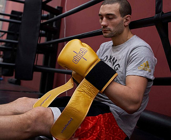 C161 Перчатки боксерские Clinch Undefeated золотые