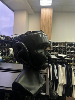 HG18 PRO Шлем тренировочный верх-шнуровка. Кожа. Цвет: Черный