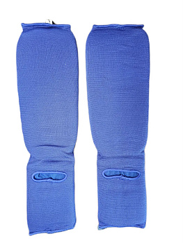 Защита голень-стопа Rage синий с золотым эласт. ткань
