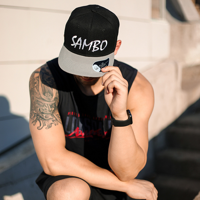 Бейсболка SAMBO черно-серая