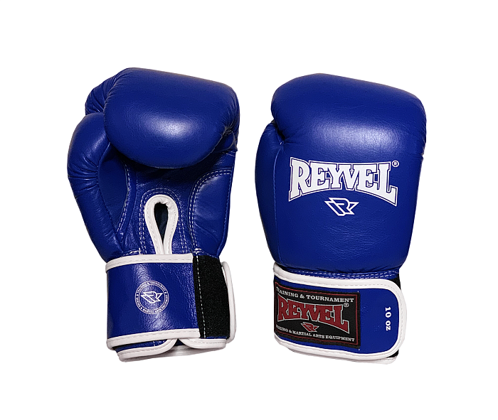 Перчатки боксерские кожа синий 10 oz