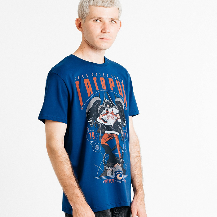 Футболка "Гагарин" темно-синяя