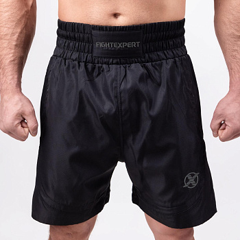 Шорты боксерские FIGHTEXPERT Classic Boxing Черный Серый