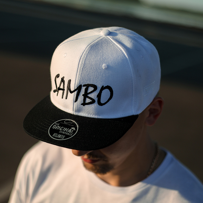 Бейсболка SAMBO бело-черная