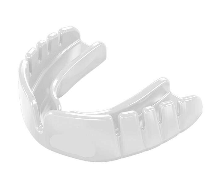 adiBP30 Капа одночелюстная Opro Snap-Fit Mouthguard белая (размер Junior)
