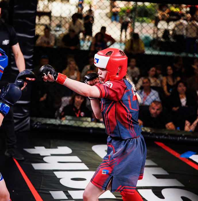 Шорты NEW ARMOR СОЮЗ ММА детские красный