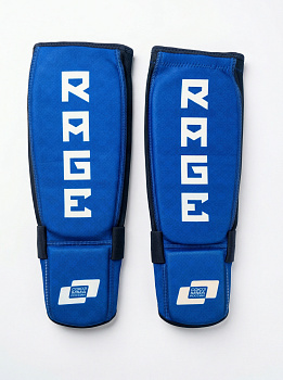 Защита голень-стопа Rage Союз ММА Росии синий неопрен