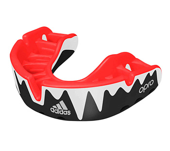 adiBP36 Капа одночелюстная Opro Platinum Gen4 Self-Fit Mouthguard черно-бело-красная (размер Senior)