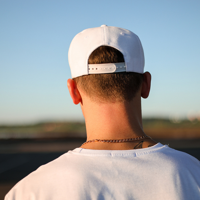 Бейсболка BJJ бело-черная