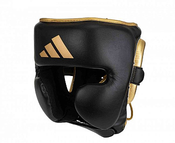 adiPHG01M Шлем боксерский AdiStar Pro Head Gear черно-золотой