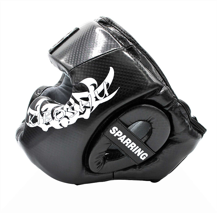 31-14BK Kiboshu Шлем Sparring Kick-Черный-Кожа-Зам