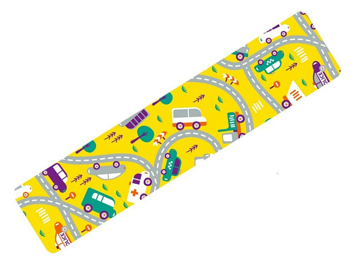 Кинезио тейп BBTape 5см*5м (KIDS машинки желтый)