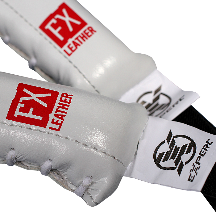 Лапы-ракетки Fight EXPERT Boxing EL (кожа FX Leather, Белый)