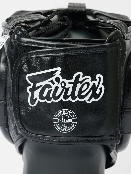 HG18 PRO Шлем тренировочный верх-шнуровка. Кожа. Цвет: Черный