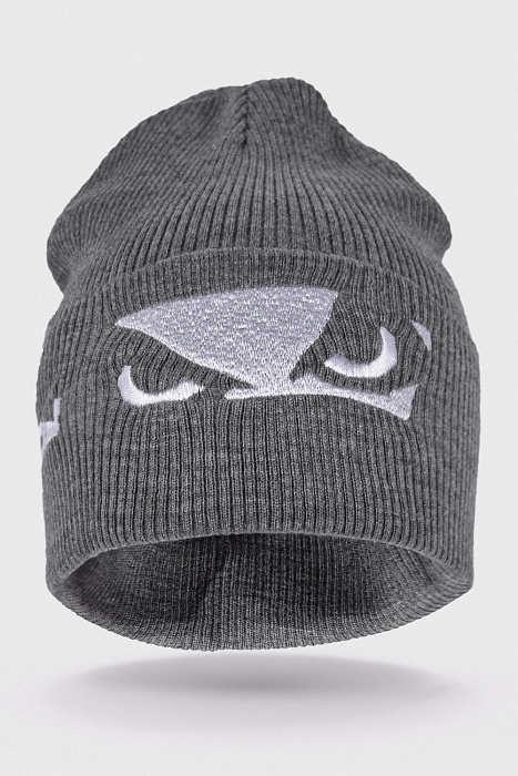 Шапка Bad Boy Logo New white серый