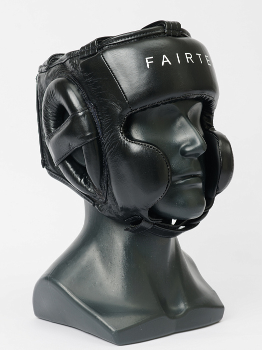 HG18 PRO Шлем тренировочный верх-шнуровка. Кожа. Цвет: Черный