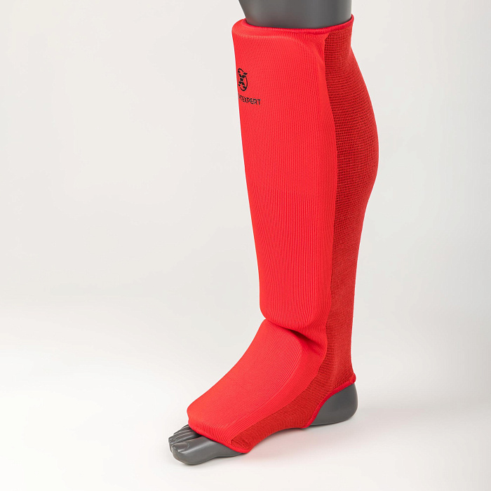 Защита голень-стопа чулок FIGHTEXPERT (полиэстер 40%, эластик 30%, полиуретан 30%, Красный)