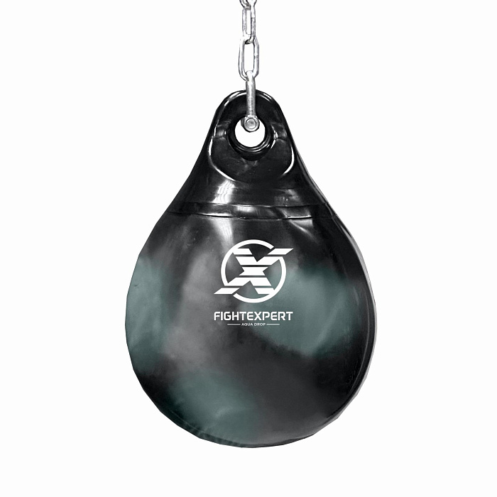 Боксерская водоналивная груша FIGHTEXPERT Aqua Drop D-18 (ПВХ, , Черный, , 18” (46*59см))
