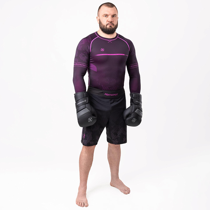 Боевые шорты FIGHTEXPERT Tactical Black / Purple 
