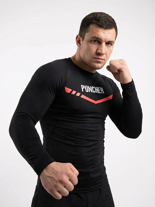 Рашгард Puncher Black L\S Triangle Red