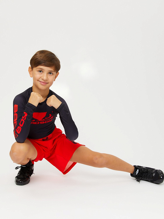 Детский Рашгард Bad Boy Origin New Rashguard Long Sleeves черный/красный