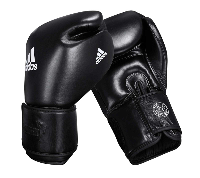 adiTP300 Перчатки боксерские Muay Thai Gloves 300 черно-белые