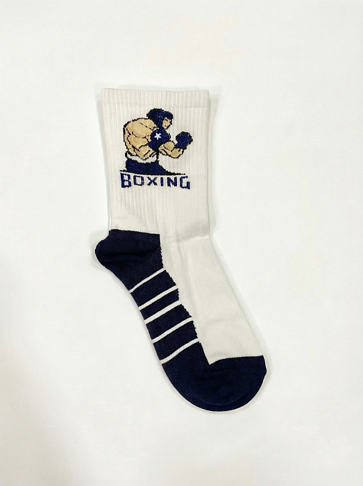 ISL0161 IMERA Boxing носки мужские спорт. бело-т.синие