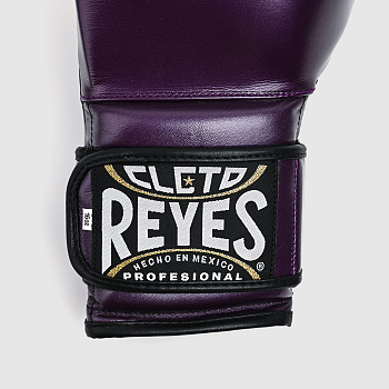 Перчатки боксерские тренировочные на липучках CLETO REYES CE600 фиолетовые , кожа