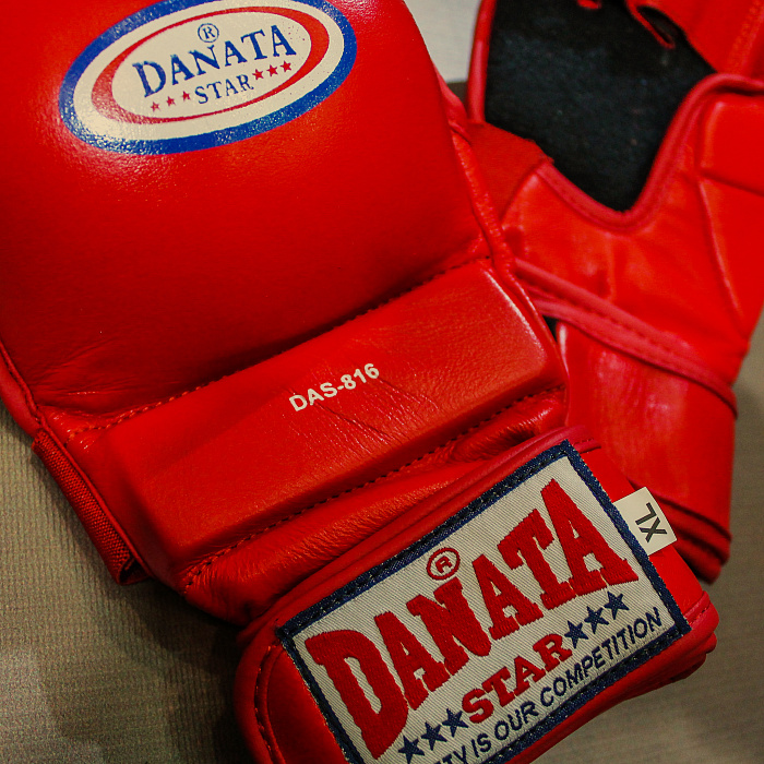 Перчатки для ММА Fight DAS-816 (кожа) красный L 