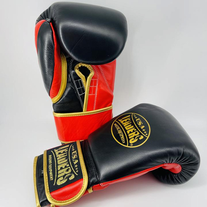 Спаринговочные перчатки Elite Soft Gloves (Black Red Gold)